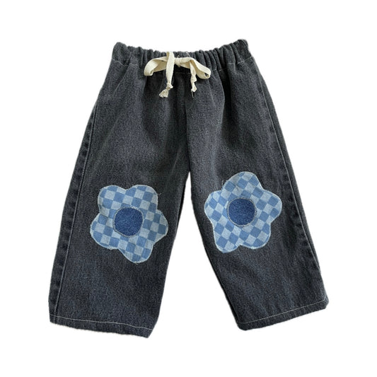 Daisy patch jeans - 2t