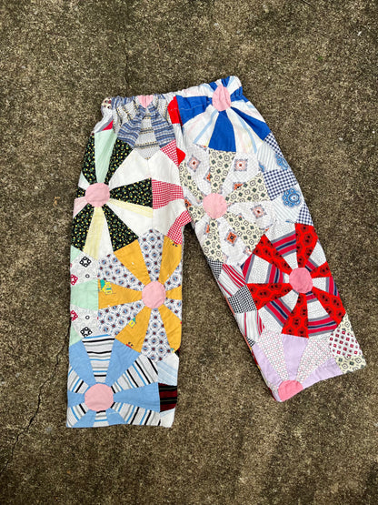 Pinwheel quilt top pants - 3T