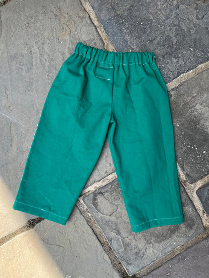 Green Ric Rac pants - made to order