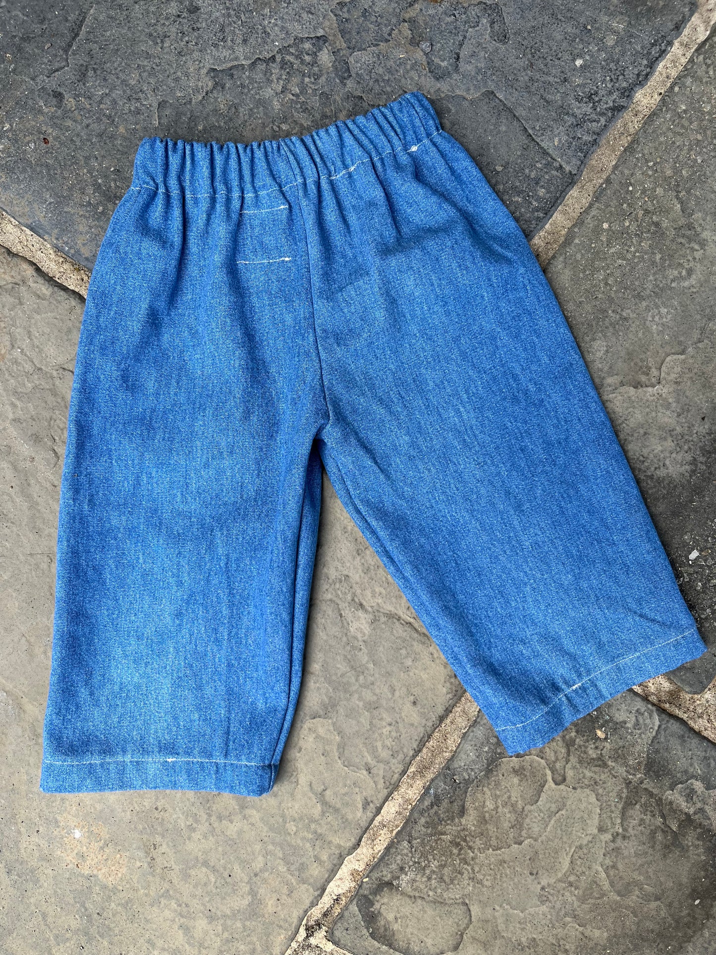 Denim ric rac pants