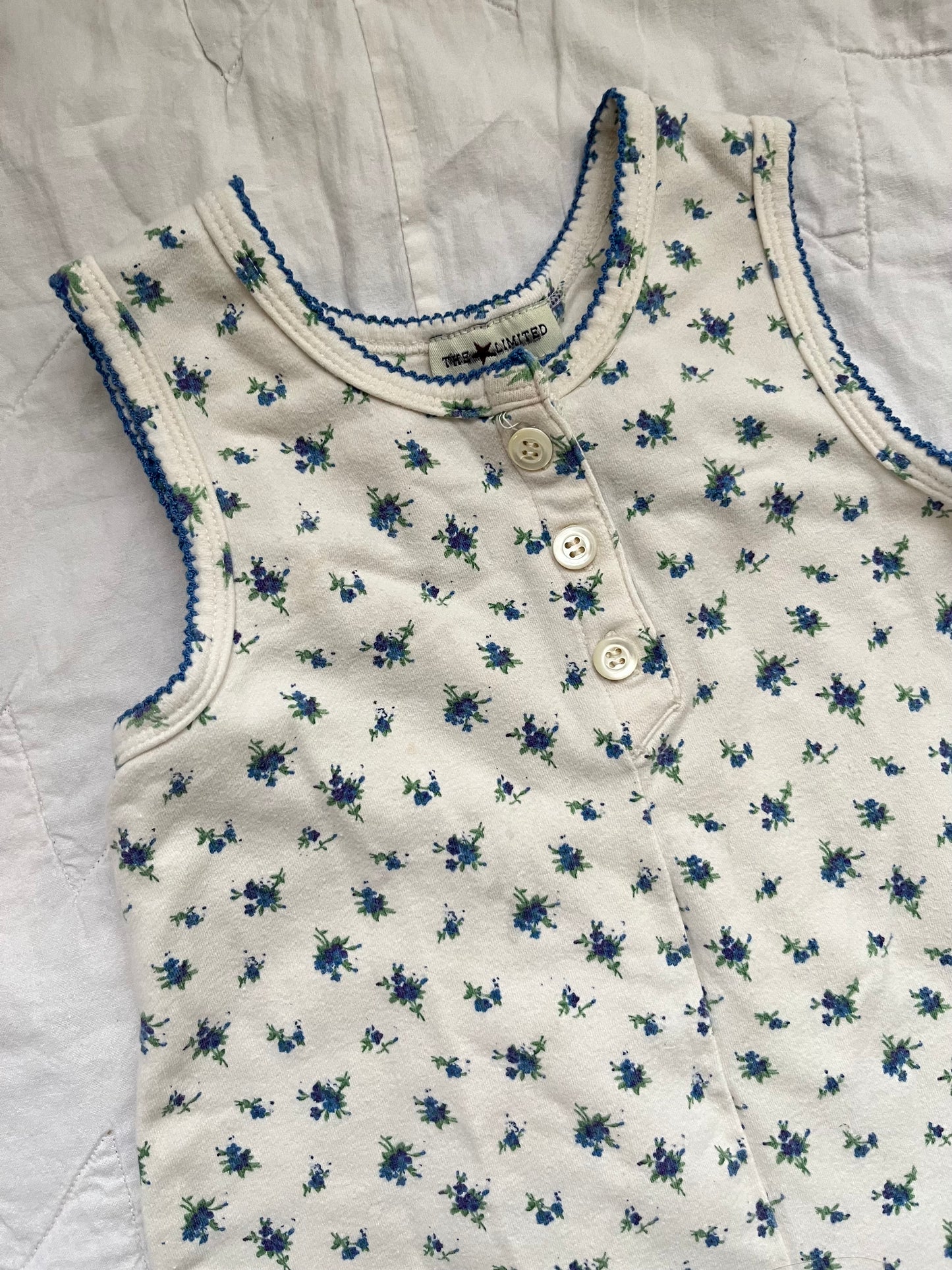 Dainty blue floral jumpsuit - 2T