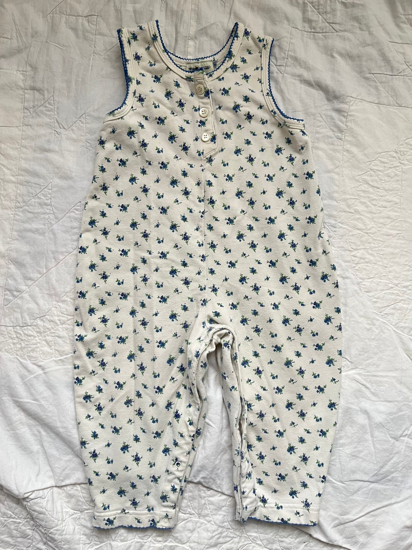 Dainty blue floral jumpsuit - 2T