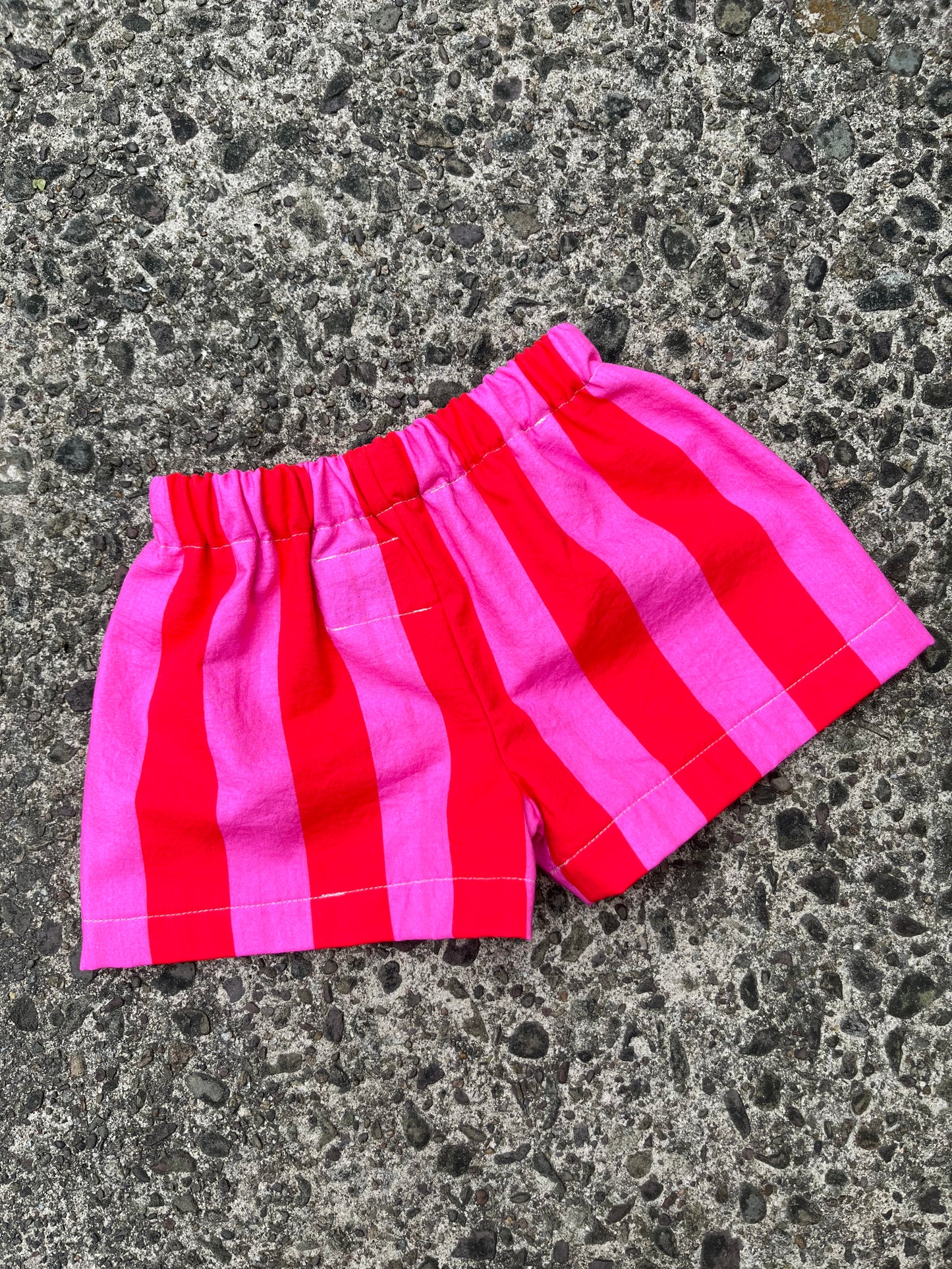 Cherry striped shorties - made to order