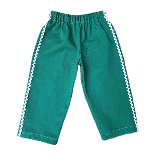 Green Ric Rac pants - made to order