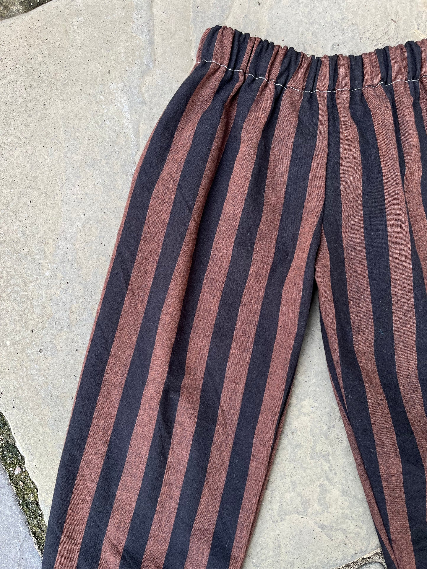 Coffee striped pants - made to order