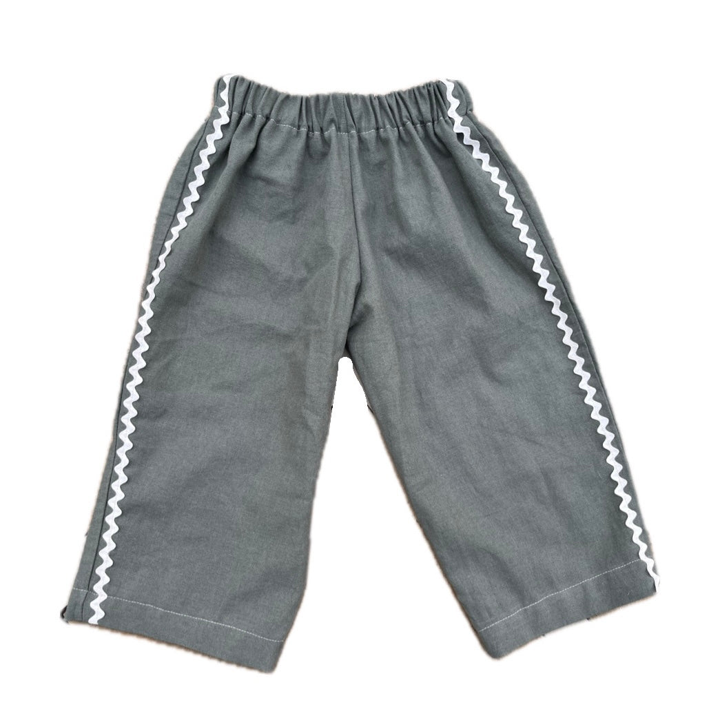 Linen Ric Rac pants - 2t