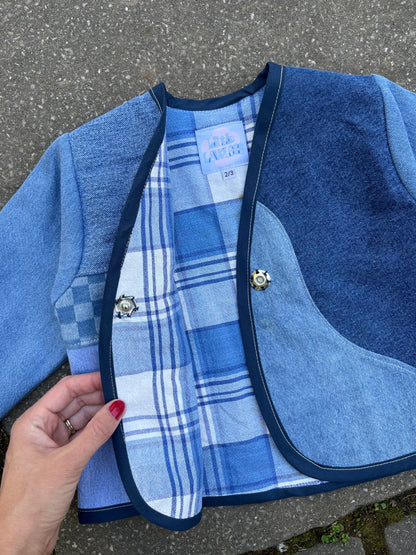 Patchwork denim jacket - 2/3