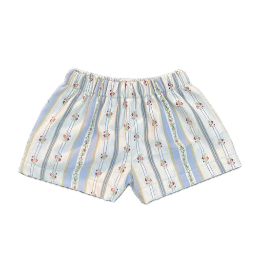 Delicate floral stripe shorties