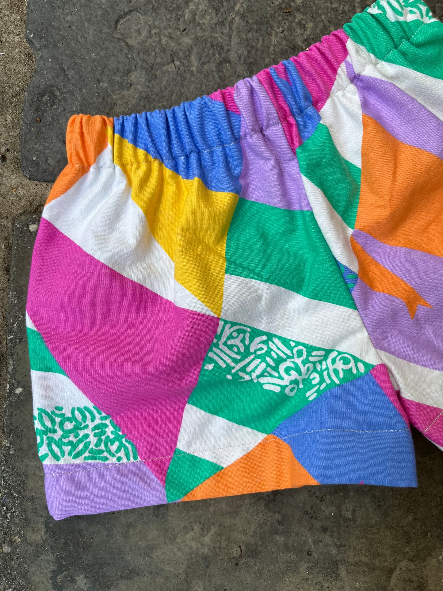 Bright abstract shorties - made to order